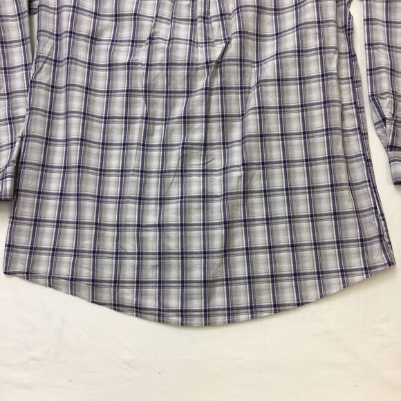CINCH Shirt Mens XL Violet Gray Plaid Western Long Sleeve Flip Cuff Cowboy - Picture 11 of 16